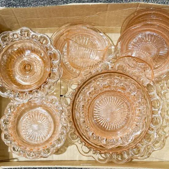 Quantity of Assorted Pressed Glass