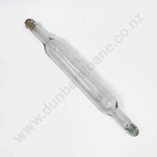 Vintage Glass Rolling Pin with Cork Stopper