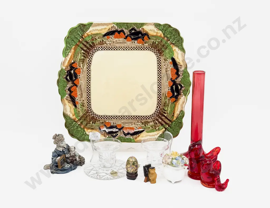 Quantity of Assorted Ornaments together with Art Glass Stem Vase & Two Birds Image 1++