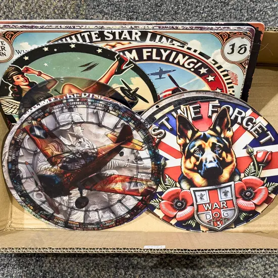 Qty of Assorted Reproduction Tin Plate & Other Signs