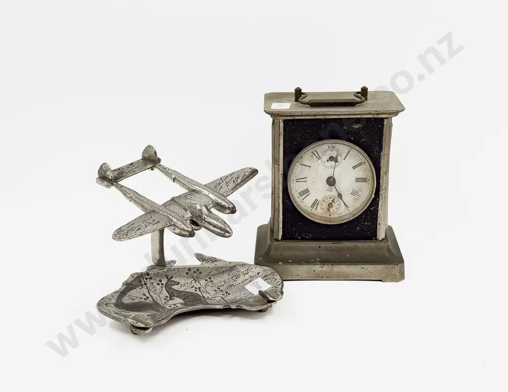 Vintage Australian Tourist Ware Ashtray together with Carriage Clock Image 1++