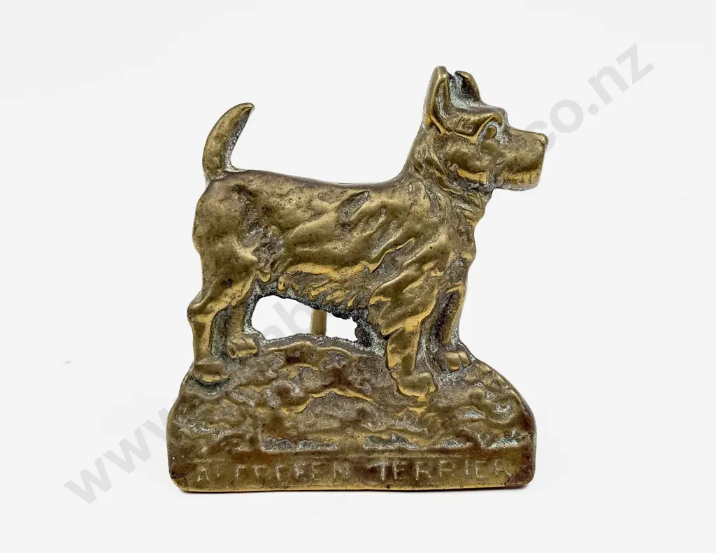 Vintage Brass Aberdeen Terrier Door Knocker Image 1++
