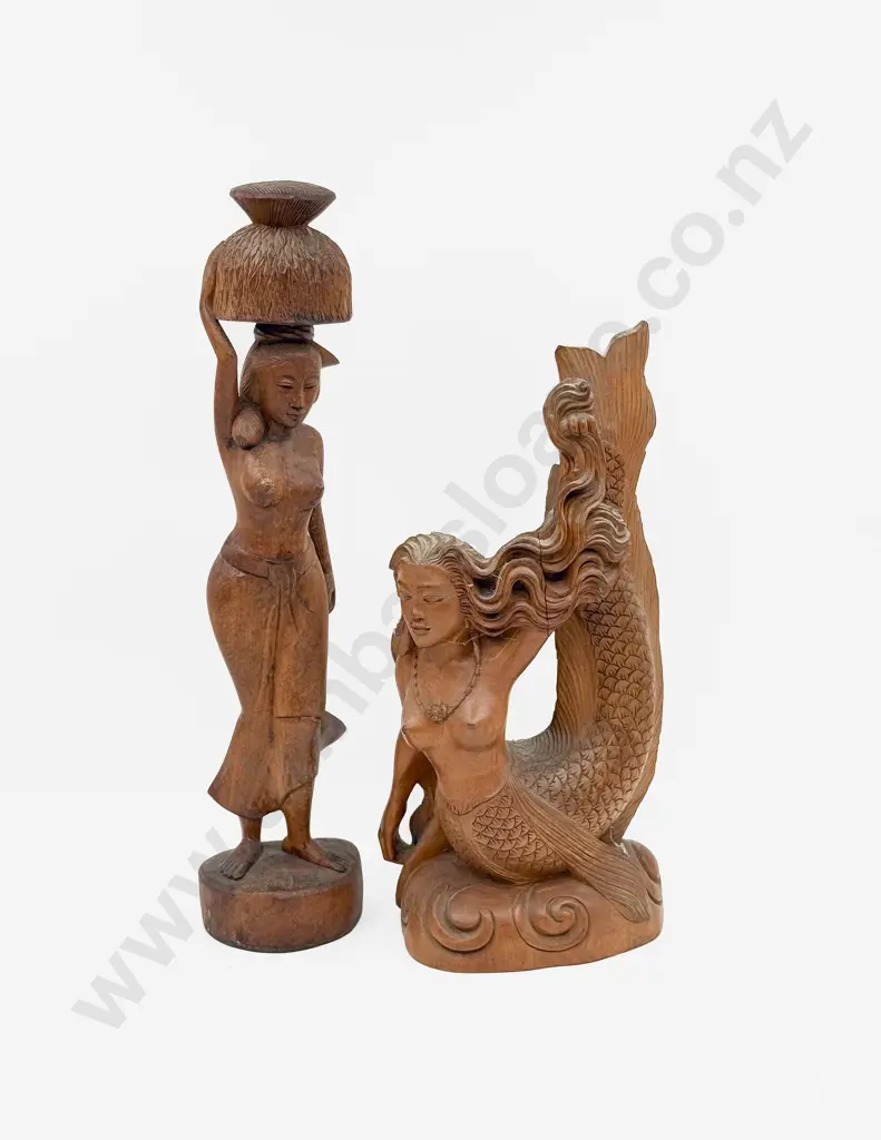 Two Carved Tourist Ware Figures Image 1++