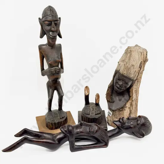 Natural Form Bust together with Two Figures