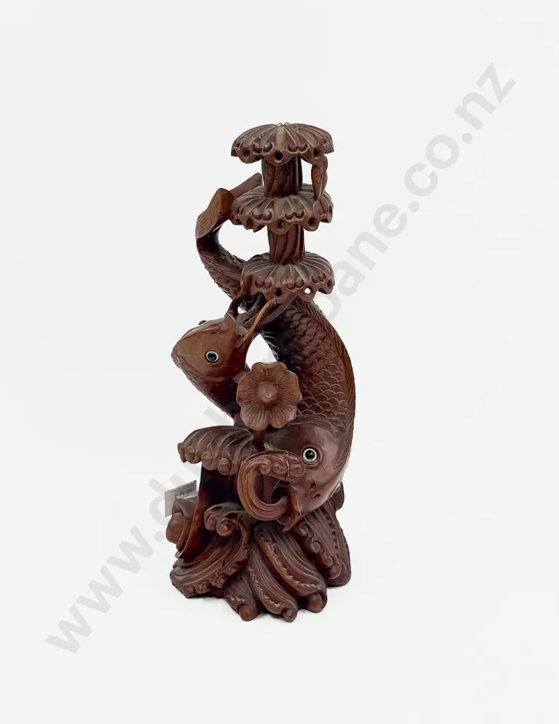 Carved Koi Fish Sculpture Image 1++