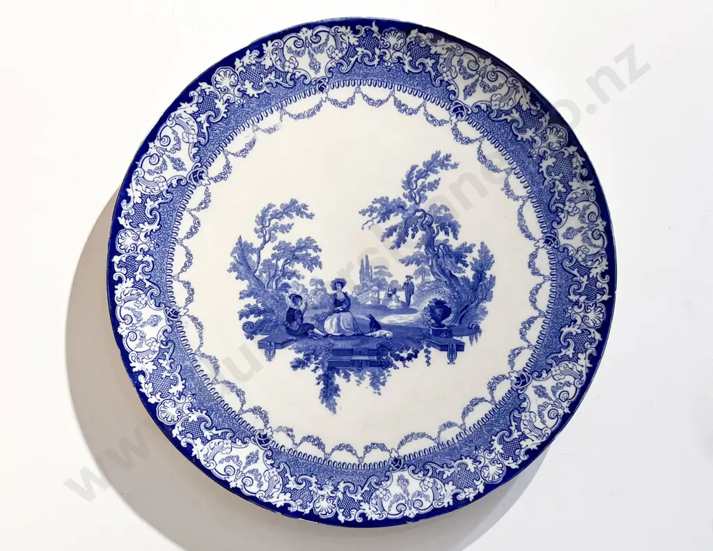 Busleum Doulton "Watteau" Blue & White Charger Image 1++