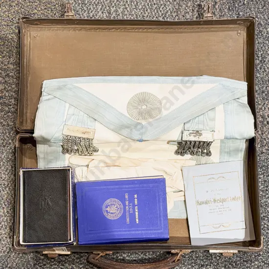 Vintage Case of Assorted Masonic Ephemera/Regalia