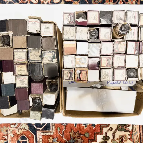 Two Boxes of Assorted Vintage Pianola Rolls