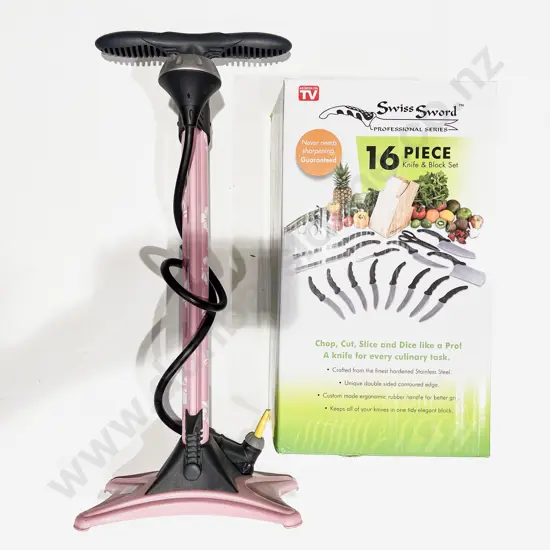 Bike Pump together with Boxed Knife Set