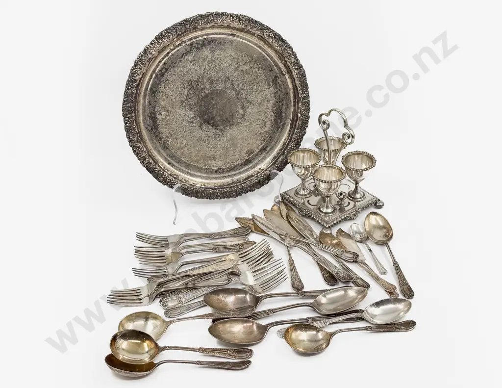 Qty of Assorted S/P Cutlery together with Egg Cup Cruet etc Image 1++