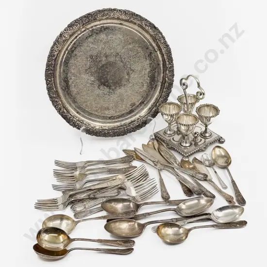 Qty of Assorted S/P Cutlery together with Egg Cup Cruet etc