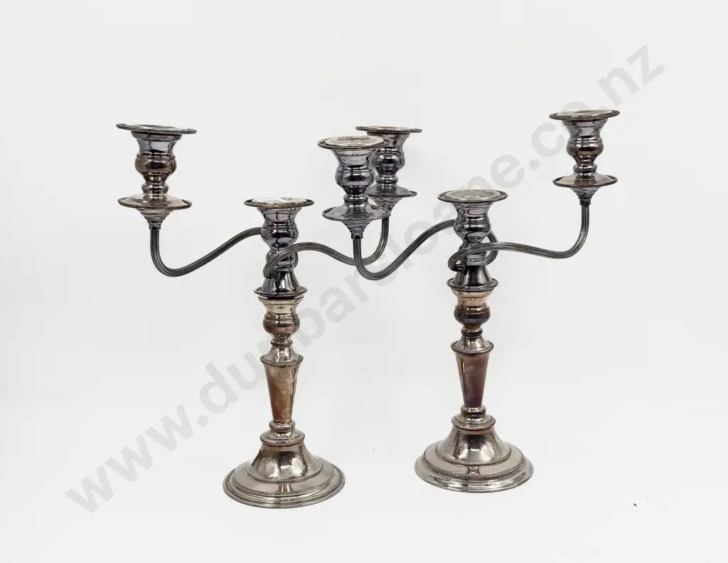Pair of Three Light Candelabras Image 1++