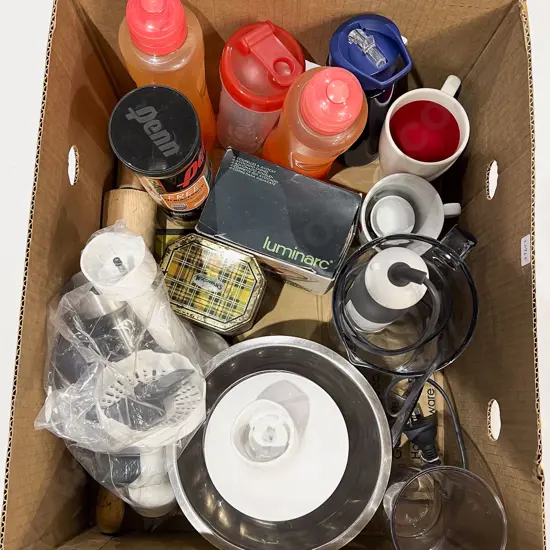 Box Qty of Assorted Kitchen Ware etc