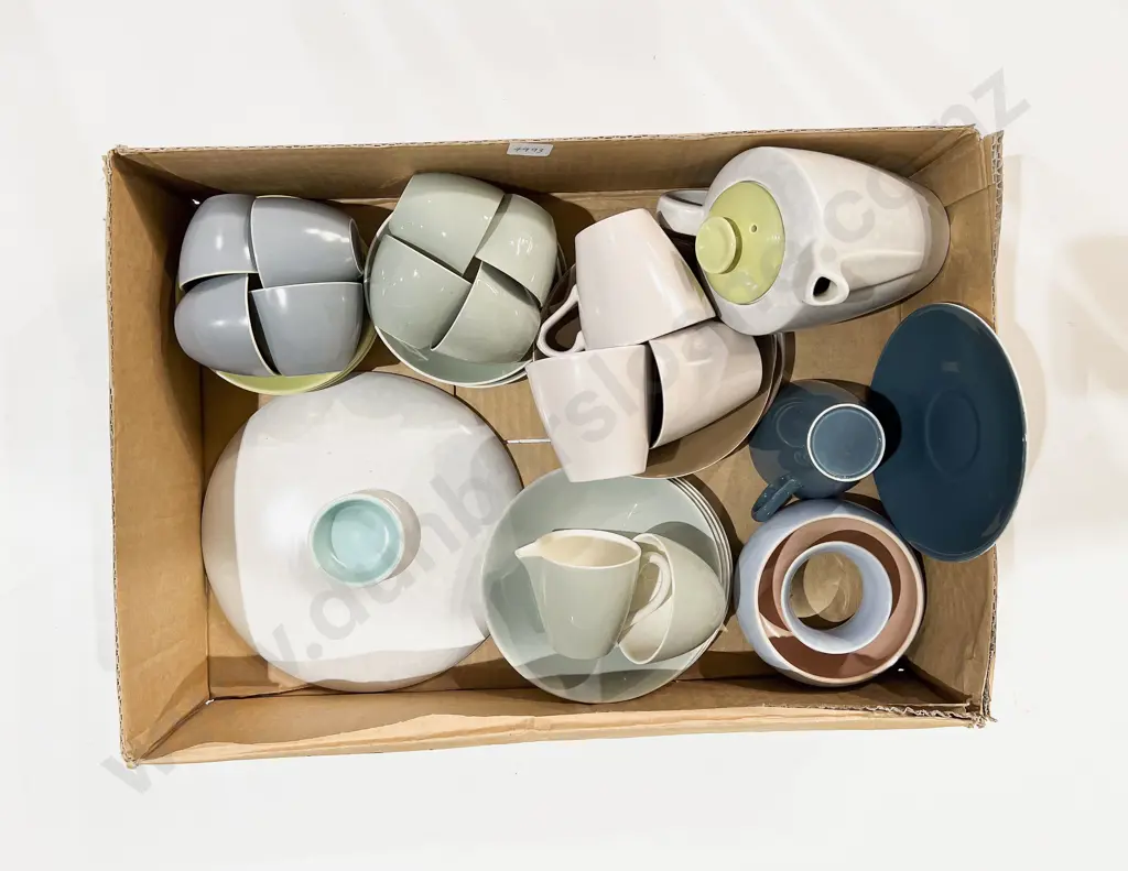 Box Qty of Assorted Poole Twintone China Image 1++