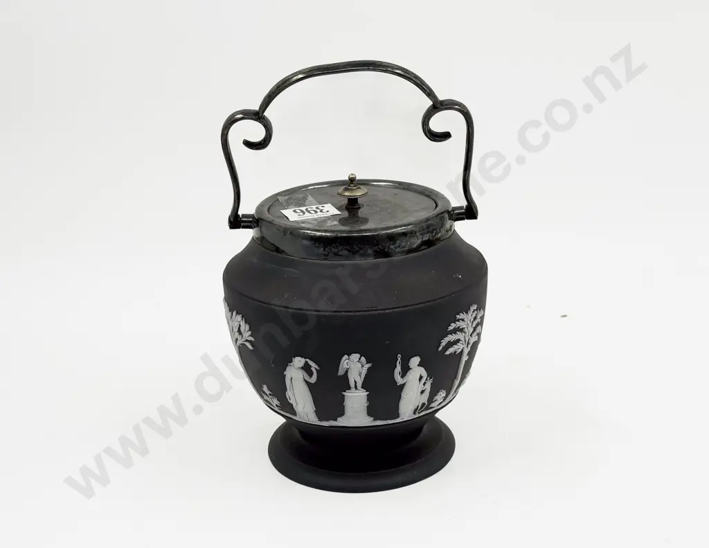 Wedgwood Basalt Biscuit Barrel Image 1++