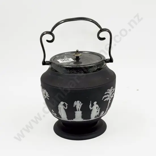 Wedgwood Basalt Biscuit Barrel