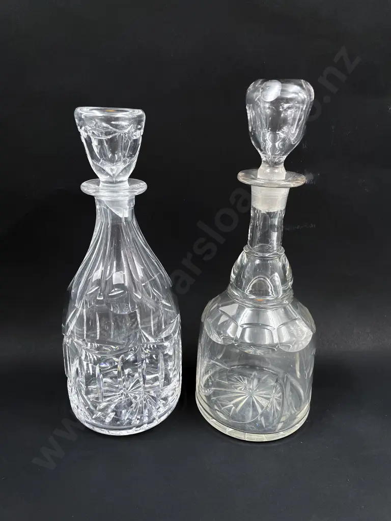 One Crystal Decanter together with One Glass Decanter Image 1++