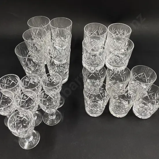 Qty of Assorted Webb Corbett Tumblers & Liqueur Glasses etc