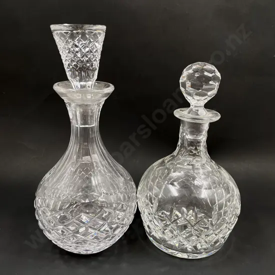 Two Assorted Crystal Decanters