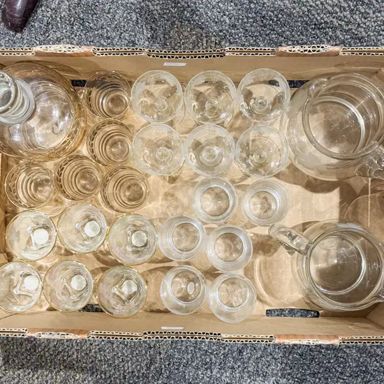 Box Qty of Assorted Glass Ware