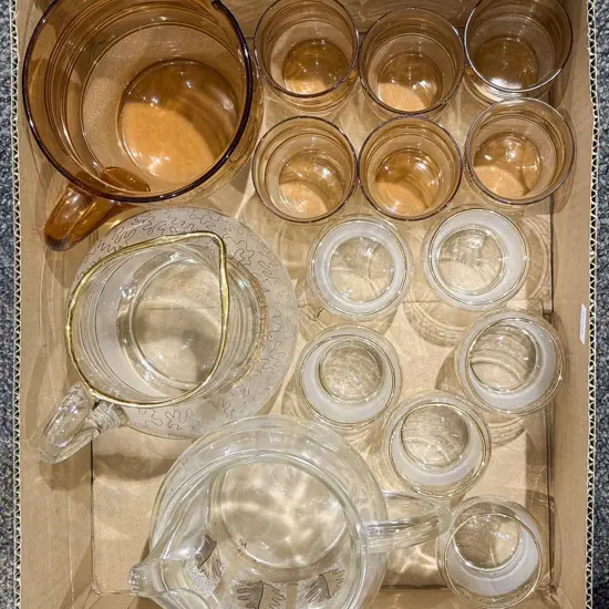 Qty of Assorted Glass Ware incl Lemonade Sets