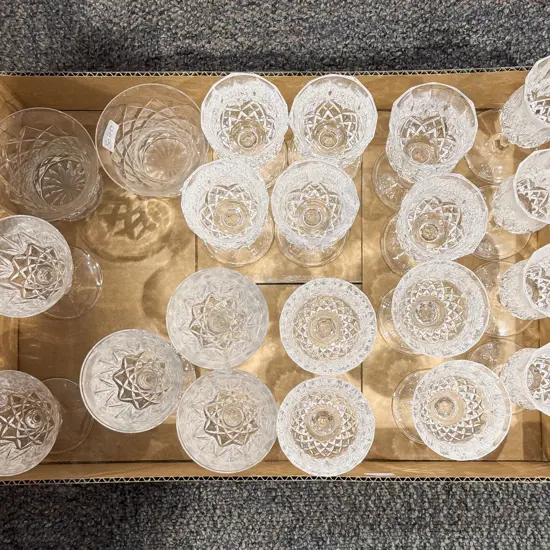 Box of Assorted Crystal & Glassware