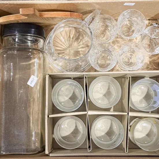 Box of Assorted Glass Ware etc