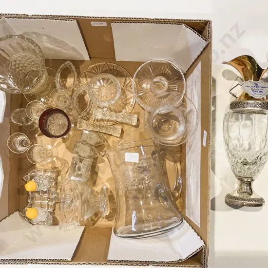 Box Qty of Assorted Crystal & Glass Ware