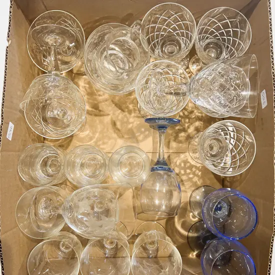 Box Qty of Assorted Crystal & Glass Ware