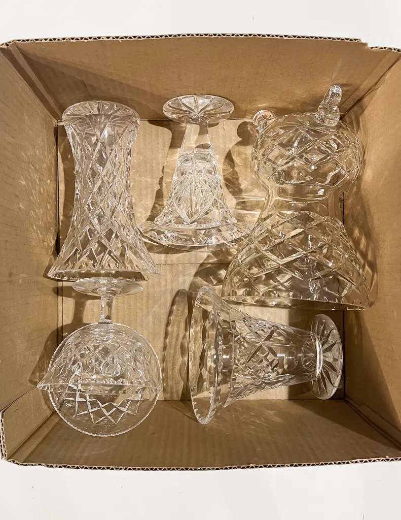 Box of Assorted Crystal Ware Image 1++