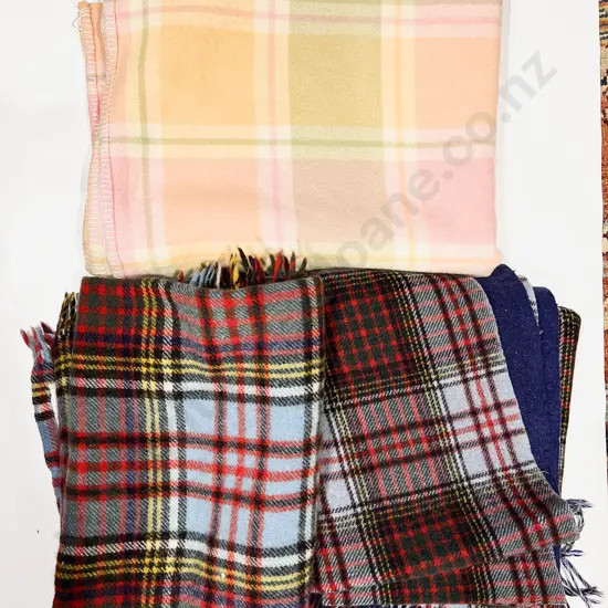 Two NZ Woollen Travel Blanket together with NZ Woollen Blanket