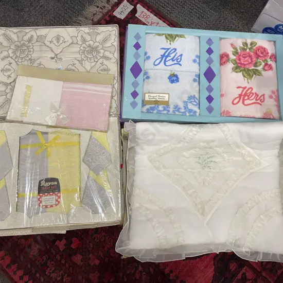 Qty of Assorted Boxed Vintage Table Linen etc