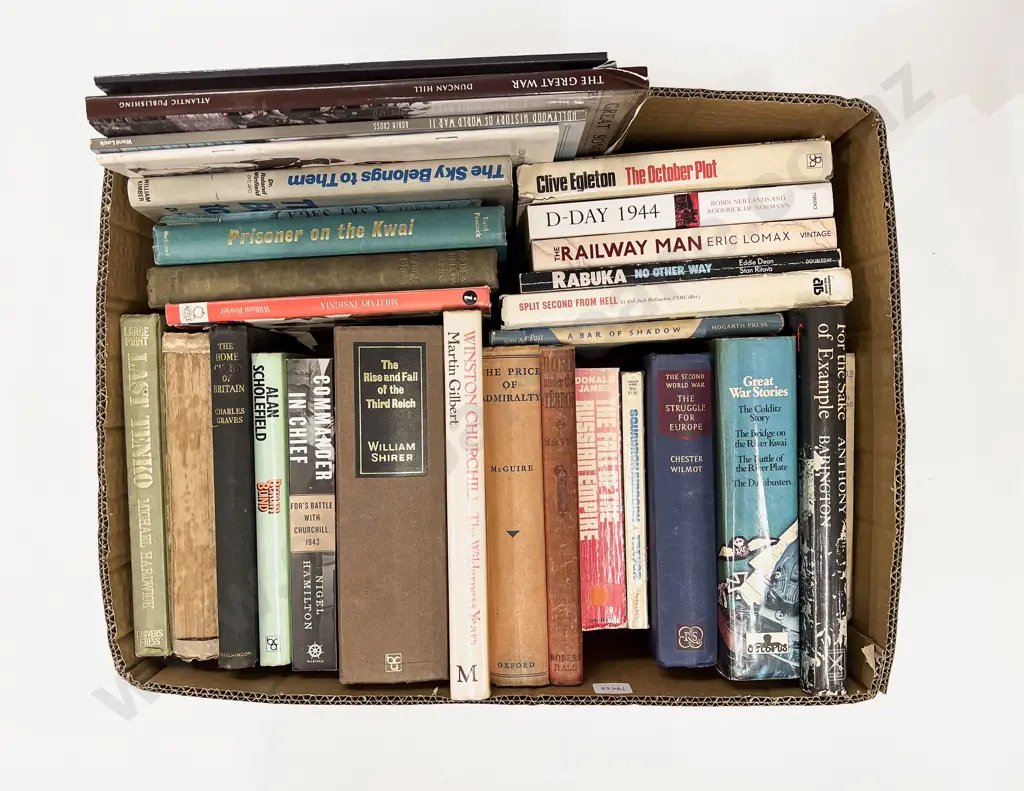 Box of Assorted War Reference Books Image 1++