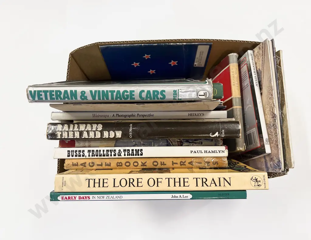 Box of Assorted Mostly Train Reference Books Image 1++
