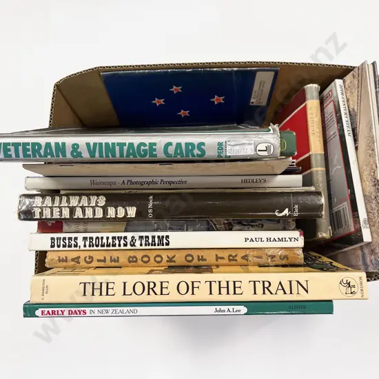 Box of Assorted Mostly Train Reference Books