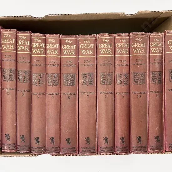 The Great War by H.W. Wilson - Volume One to Thirteen & Other