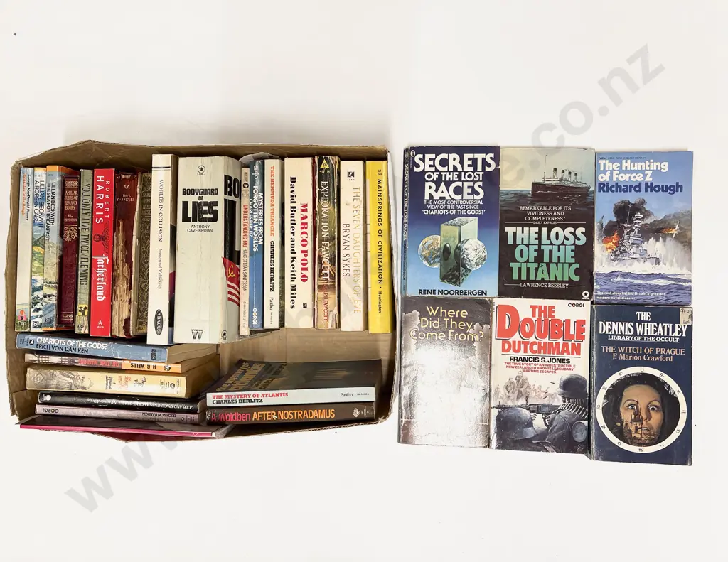 Box of Assorted Books Image 1++