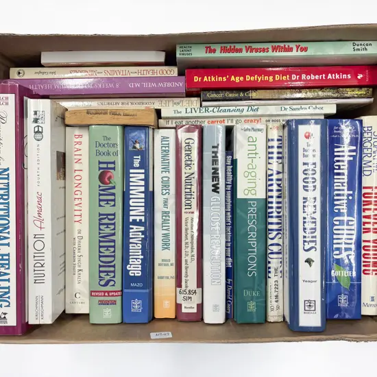 Box of Assorted Health & Nutrition Books