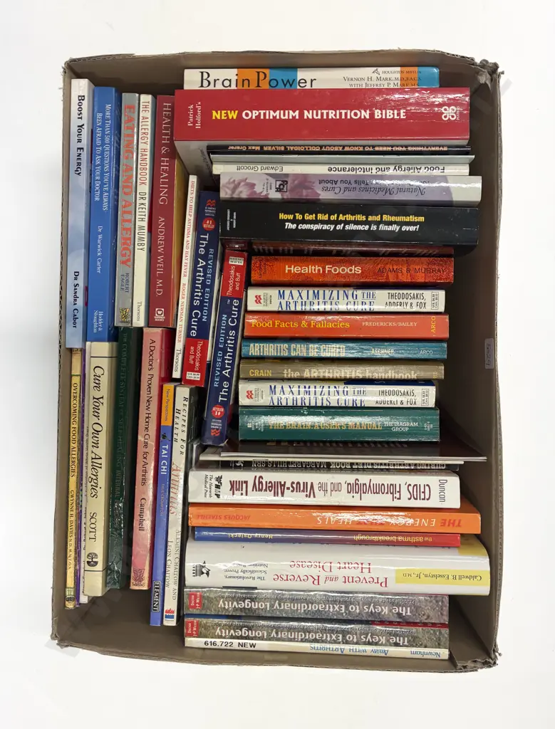 Box of Assorted Health Reference Books Image 1++