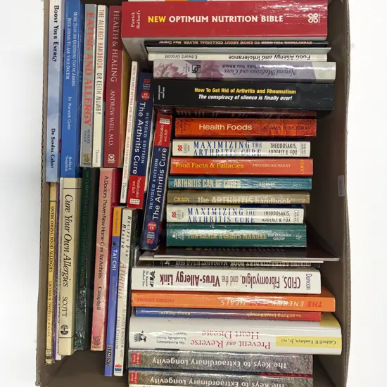 Box of Assorted Health Reference Books