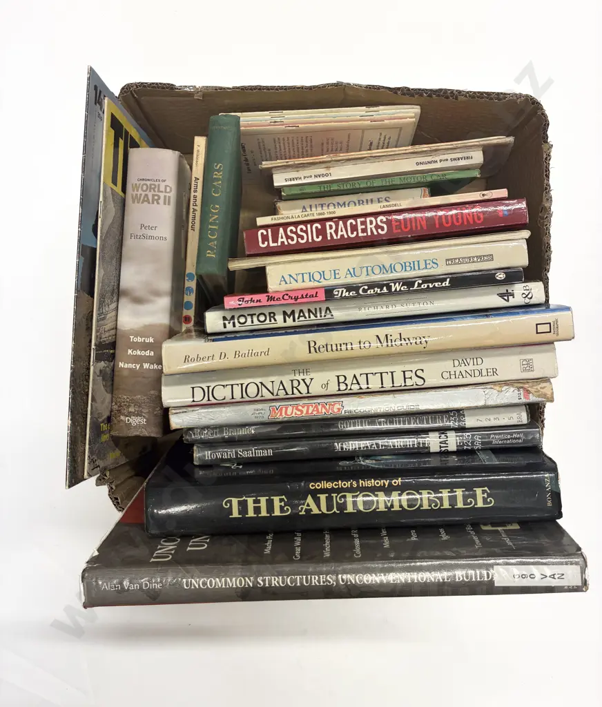 Box of Assorted Automotive Reference Books Image 1++