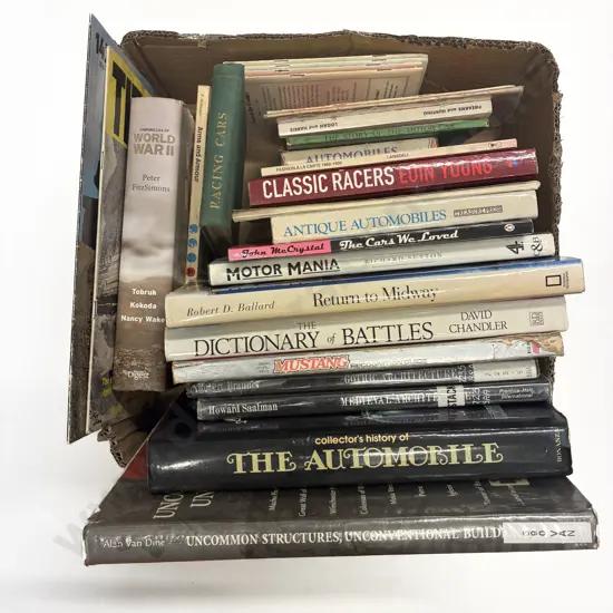 Box of Assorted Automotive Reference Books