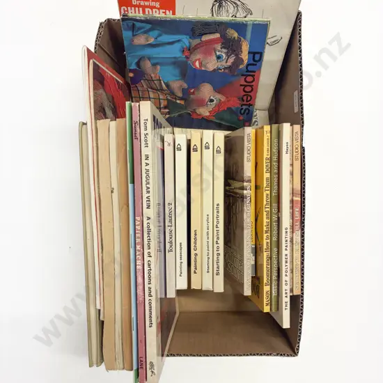 Box of Assorted Painting Reference Books