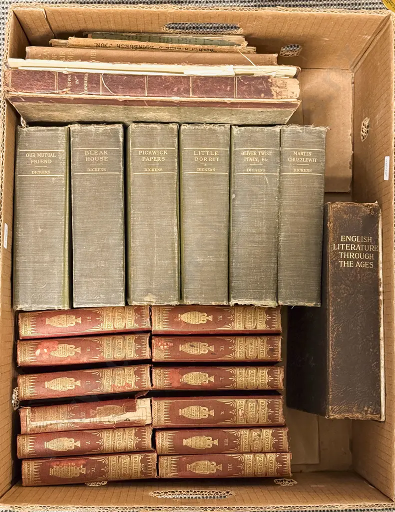 Box Qty of Assorted incl Various Dickens & Shakespeare Volumes Image 1++