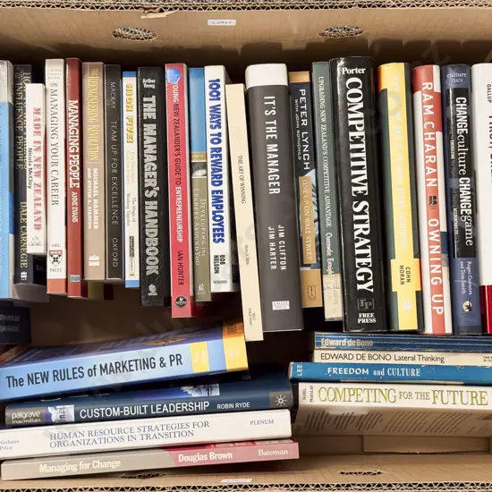 Box of Assorted Corporate Strategy Reference Books