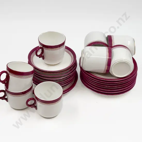 Eight Victorian Staffordshire Cup Saucer Plates (Faults)