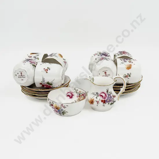 Eight RCD Cups & Saucers together with Sugar & Cream