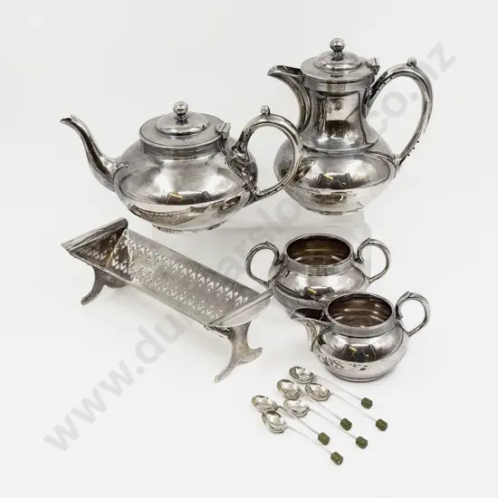 Small Quantity of Assorted S/P together with Six S/S Coffee Spoons