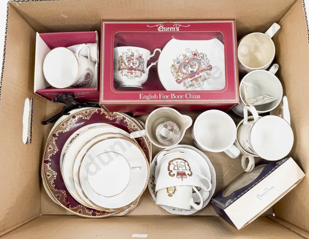 Box Quantity of Assorted Royal Comm. China etc Image 1++