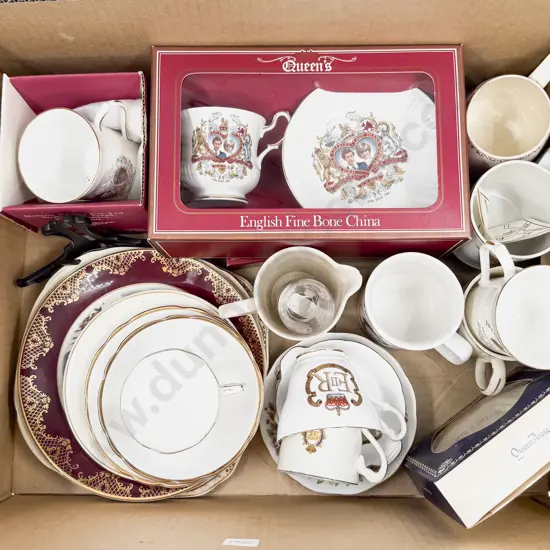 Box Quantity of Assorted Royal Comm. China etc